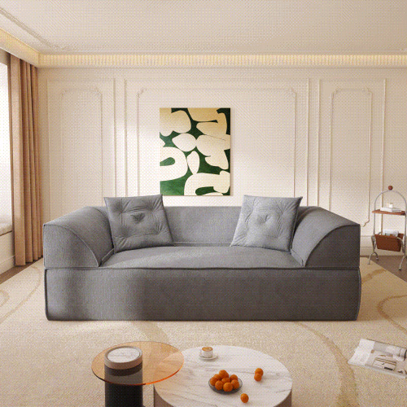 Canapé 3 places, canapé-lit convertible 3-en-1, canapé moderne à assise profonde de 79,5 po avec 2 coussins, canapé en chenille étincelant, méridienne