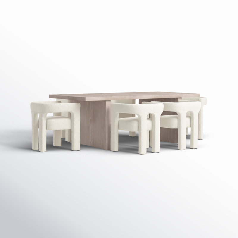 Aruna 7 - Piece Extendable Dining Set, Ivory