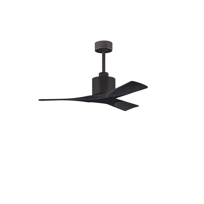 Nan 42" Ceiling Fan In Blades, Textured Bronze, Matte Black