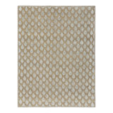 Rug & Kilim’S Modern Block Print Rug In Beige With White And Blue Floral Pattern