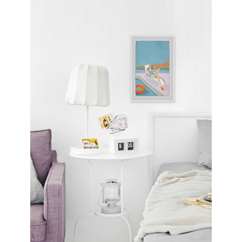Girl In A Swimsuit - Single Picture Frame Painting, 61 cm H x 41 cm W x 4 cm D