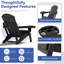 Ensemble de 4 chaises Adirondack réglables Hdpe-1664118197