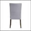 Ensemble de 2 chaises d'appoint rembourrées en lin gris, finition chêne gris