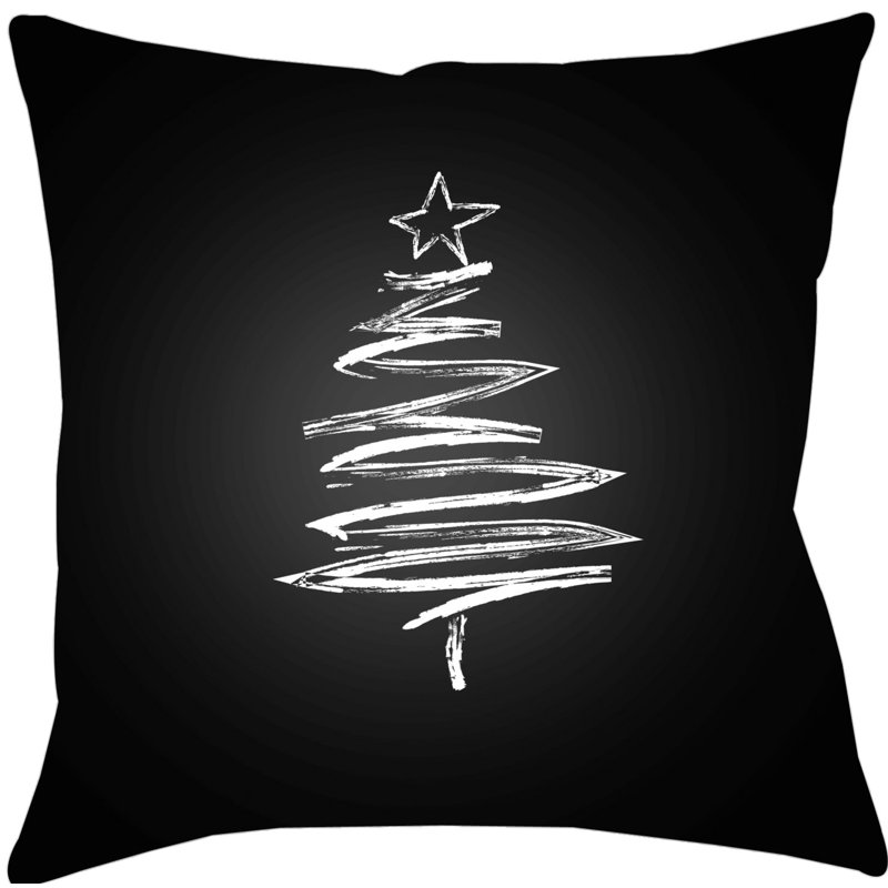 Coussin décoratif intérieur/extérieur en forme d’arbre, H 18 po x l 18" x P 4 po