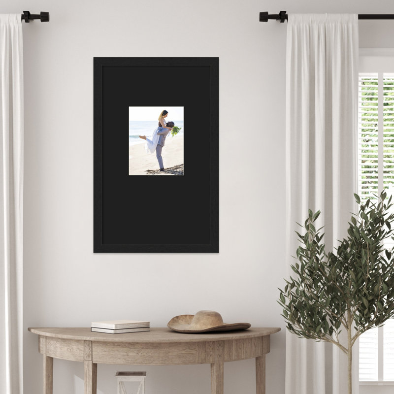 Cadre photo Grace Grace, 16 x 26 avec passe-partout 8 x 10, Grace Grace - noir lisse / noir