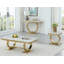 Console rectangulaire en marbre avec base arrondie 47 po Monroe -162683095