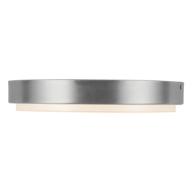 Bailey 11-in Brushed Nickel dimmable LED Outdoor Ceiling Light, Brushed Nickel, Brushed Nickel