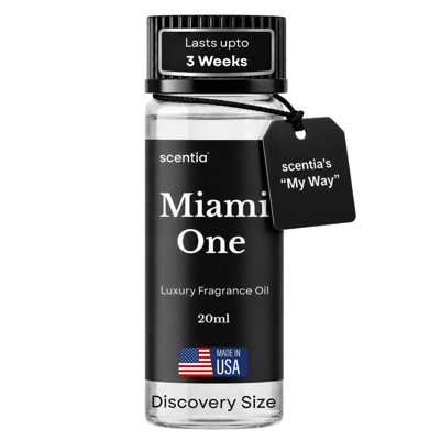 Scentia Miami One Resort Diffuser Oil Inspired By The 1 Resort Miami Beach - 20 Ml 0.67 Fl Oz - Fragrance Oil Blend Sandalwood, Cedar & Lemon Notes For Aromatherapy Diffusers And Humidifiers