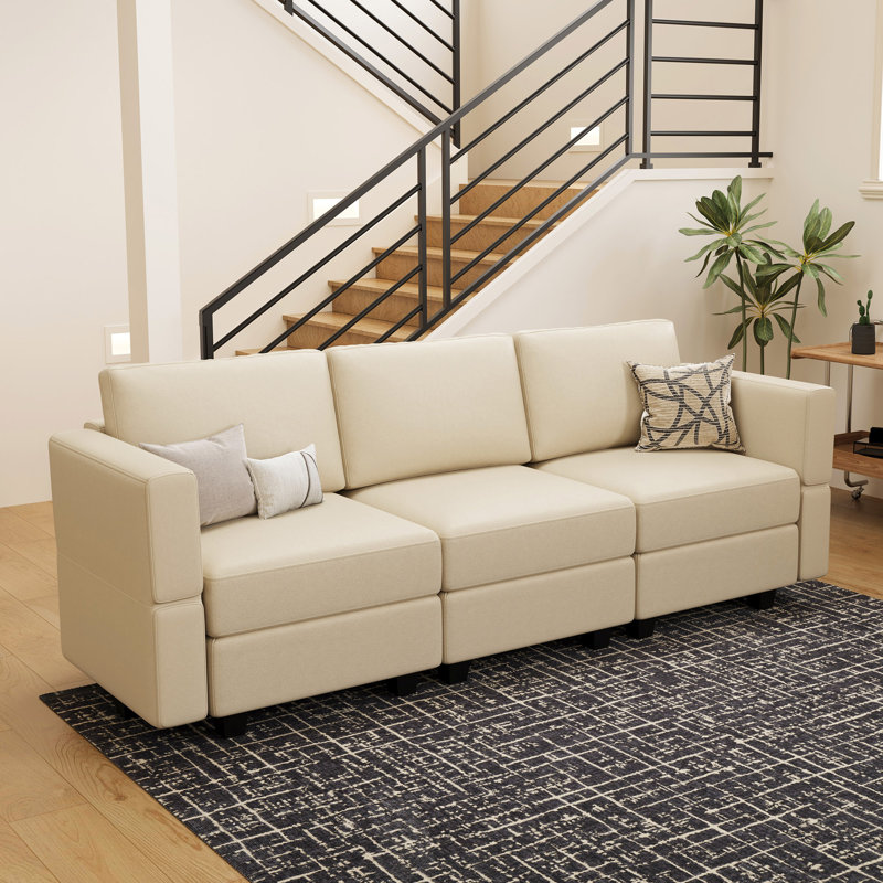Canapé modulaire à 3 places Colusa, Beige