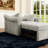 Chenille Convertible Sleeper Chair With Adjustable Backrest 3 IN 1 Design-367285390