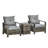 Attardo 3 Piece Rattan Seating Group with Cushions-55244026-90048352