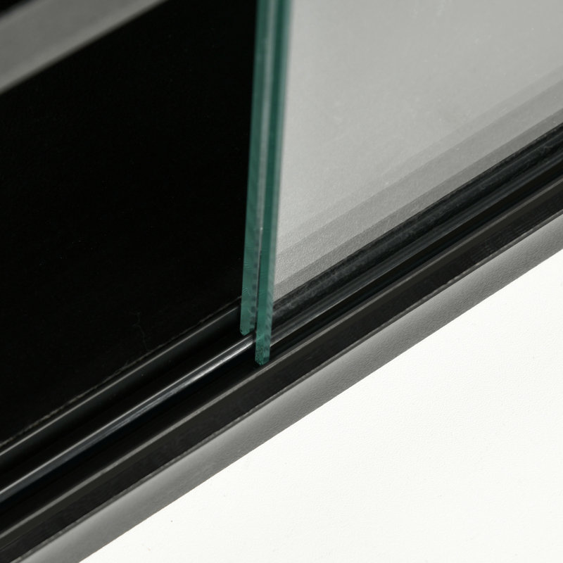 Vitrine noire à 5 tablettes avec tablettes réglables - idéale pour présenter des figurines, des médailles commémoratives et des tablettes de collection, 2 portes, des vitrines, des figurines à profusion