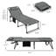 Outdoor Folding Chaise Lounge With Reclining Back-2067373851