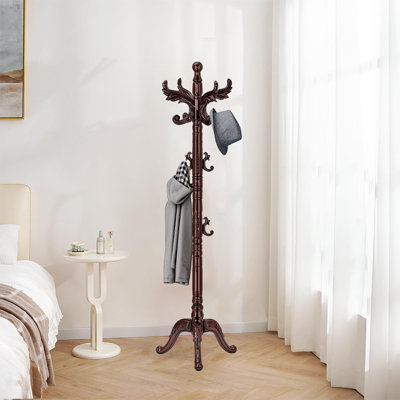 Solid Wood Coat Rack Freestanding