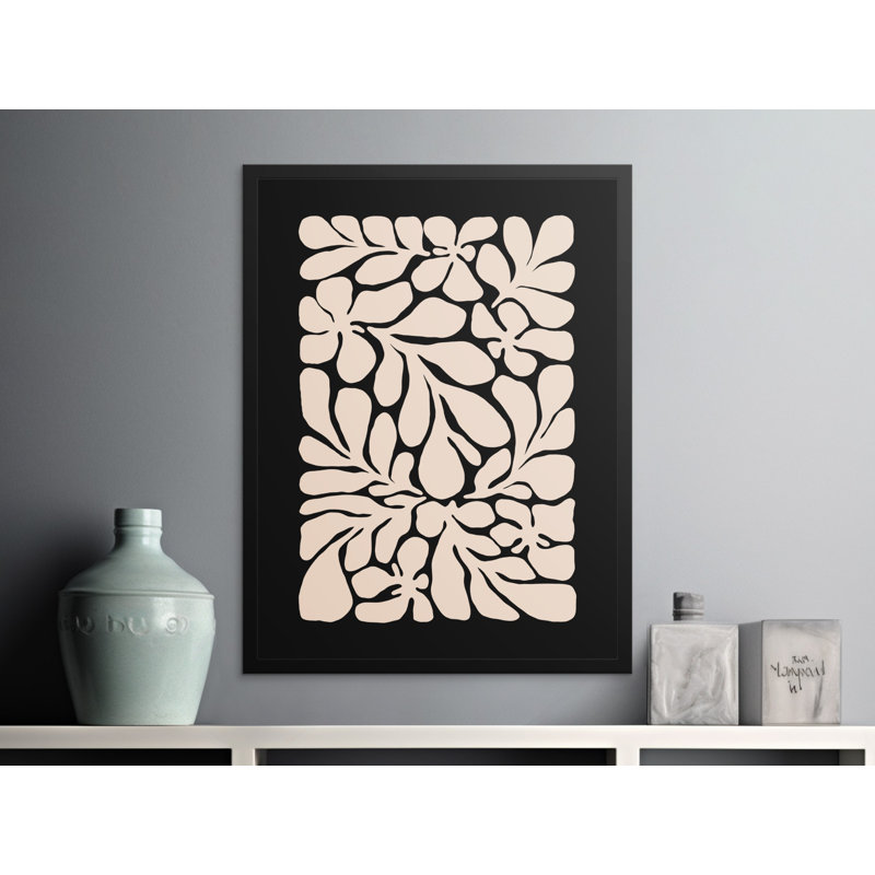 Ceryss Single Picture Frame Print, 35.56 cm H x 27.94 cm W, Beige/Black