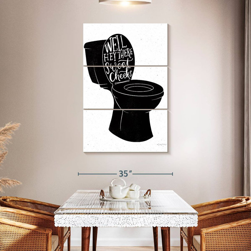 Ketti Bathroom Puns II - noir, H 50 po x l 32 po