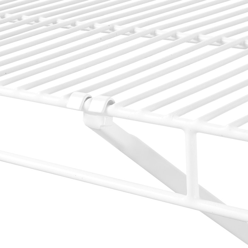 Ensemble de tablettes en fil métallique 4 pi, tablettes murales, acier au carbone robuste, revêtement trempé, double, capacité de charge de 40 lb