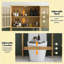 Rangement de salle de bain en bambou peu encombrant, armoire mince moderne au-dessus de la toilette