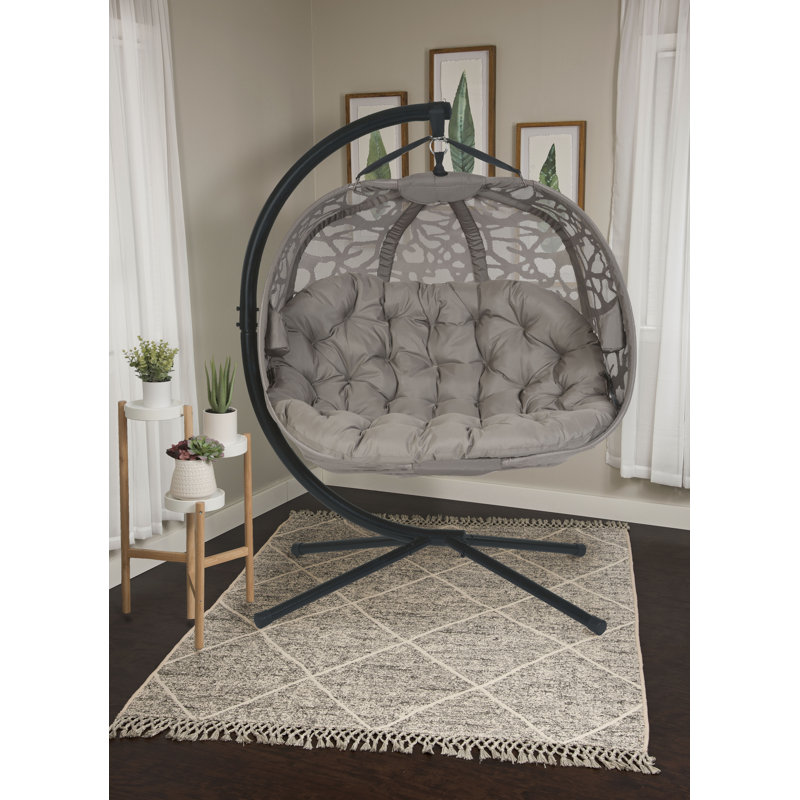 Abdool Double Porch Swing with Stand, Branch
