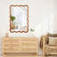 Miroir mural jaunâtre rectangulaire en bois massif ondulé 24 x 36 pour salle de bain et salon | Idée de cadeau-1549318083-1549318110