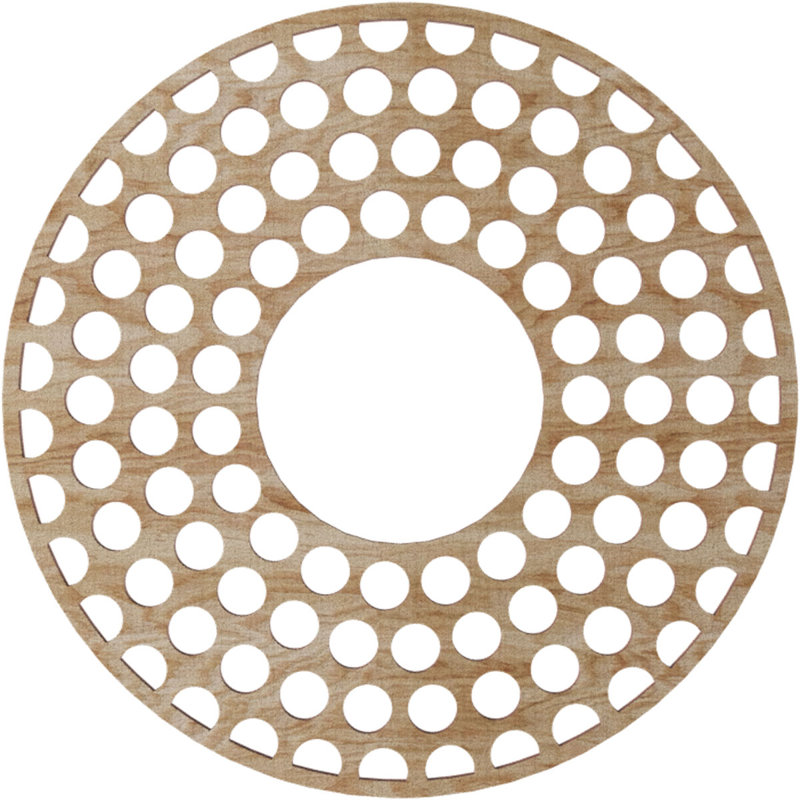 Médaillon de plafond en bois ajouré Hickory, Chêne rouge, H 16 po x l 16 po x P 0,25 po