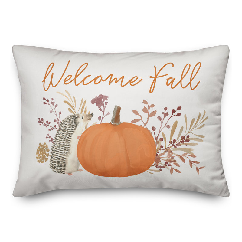  Housse et insert de coussin rectangulaire Welcome Fall Hedgehog