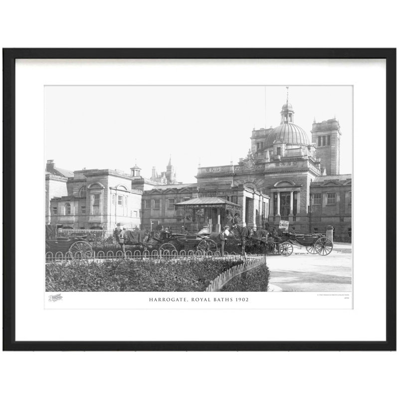 Harrogate, Royal Baths 1902 1 Piece Single Picture Frame Wall Art, 28cm H x 36cm W x 2.3cm D