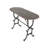 Crestline Gray Metal Console Table with Distressed Accents 45" x 18" x 29"