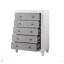 Commode Katia gris rustique et blanc vieilli