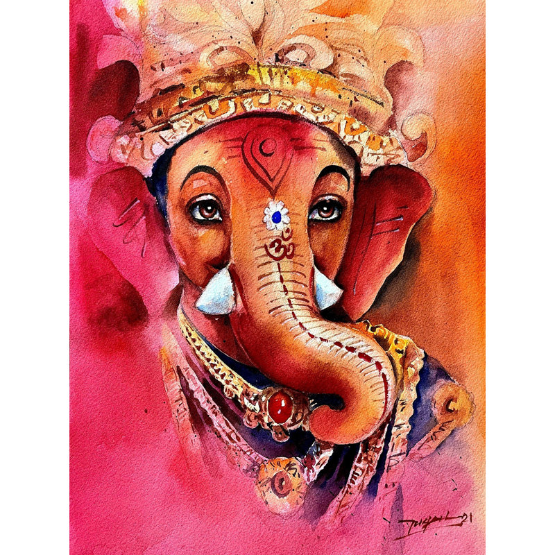 Lord Ganesha | Aquarelle | Par Jugal Sarkar