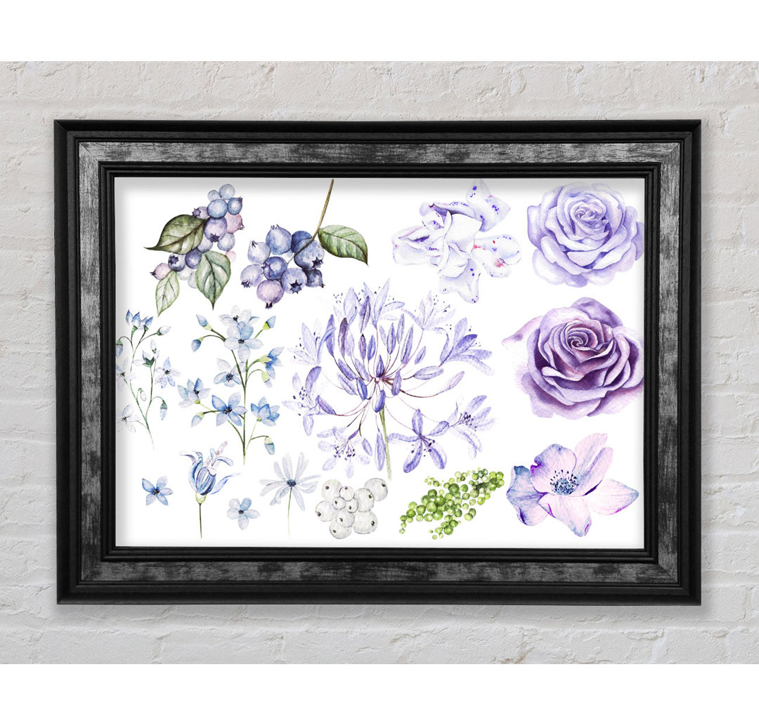 The Lilac Flower Collection - Einzelne Bilderrahmen Kunstdrucke