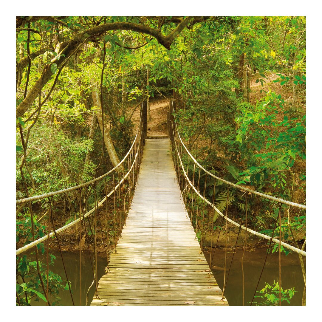 Fototapete Jungle Bridge in the Forest