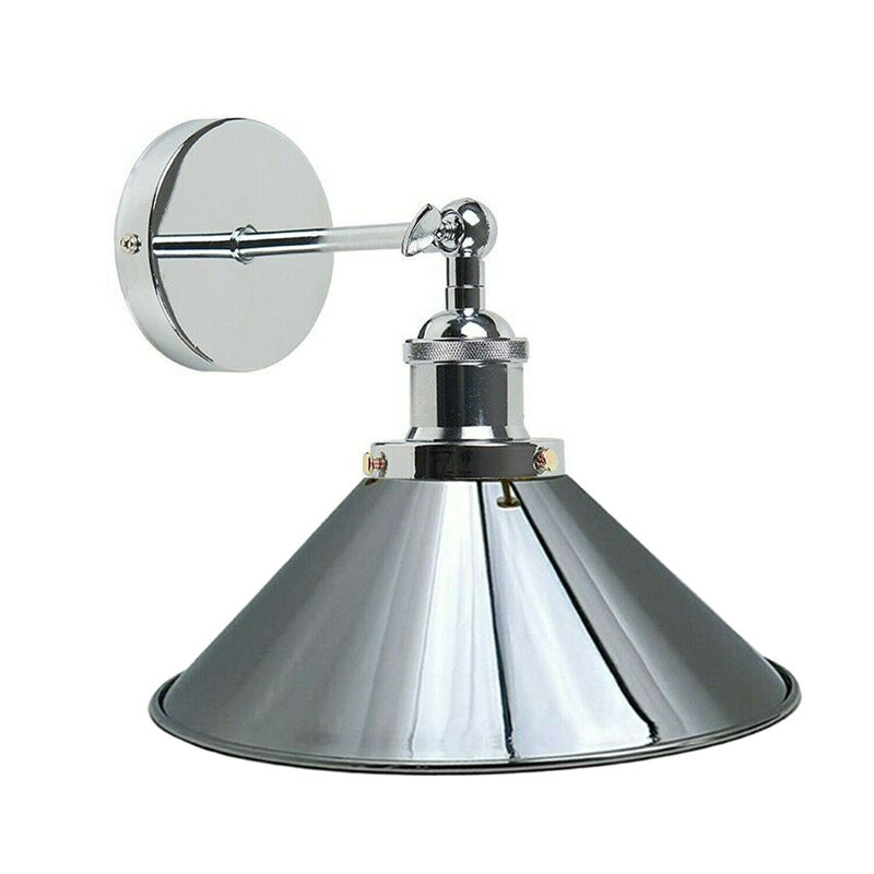 Aybar Armed Sconce, 17cm H x 22cm W x 17cm D, Chrome, Chrome