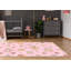 Tapis rectangulaire rose / beige tissé à la machine Desinor-1729776755