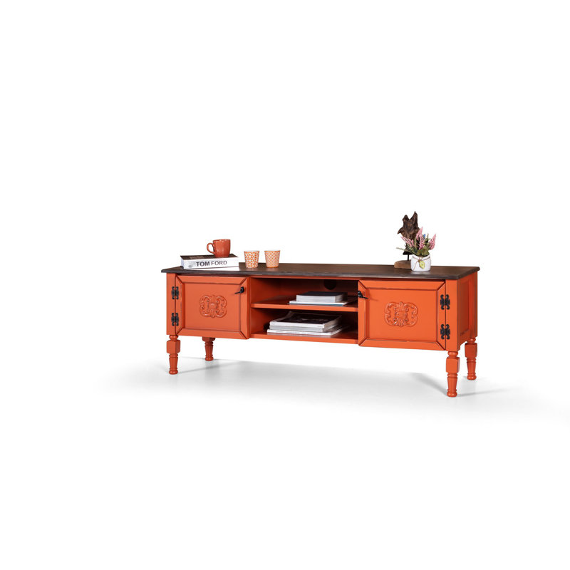 Keikei Unfinished TV Stand, Orange