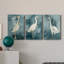 Simple Egret II - ensemble de 3 peintures sur toile tendue-1108413772