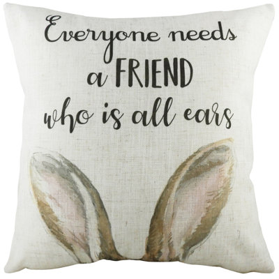 Rela Abstract Cream Square Throw Cushion