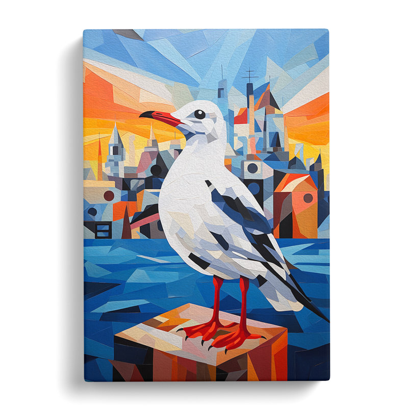 Seagull Constructivism - No Frame Print, 50cm H x 35cm W x 3cm D