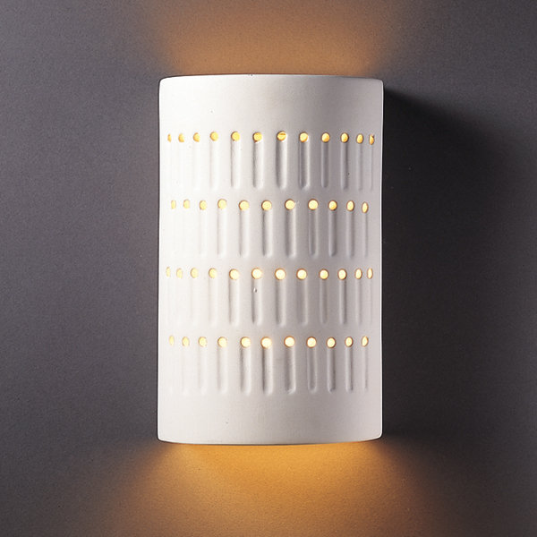 Maarten Ceramic Flush Mounted Sconce, Adobe