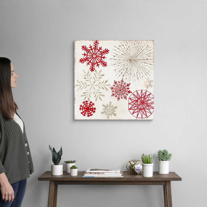 «Merry Christmas Sparkles», reproduction d'art sur toile, H 24 po x l 24 po x P 1,25 po, Toile tendue