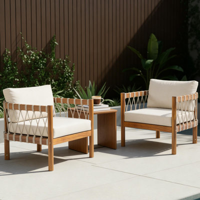 Chaises longues d'extérieur avec coussins Caldera