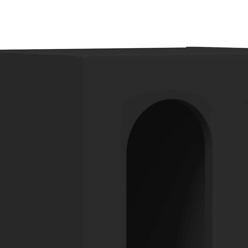 40cm W Manufactured Wood Bedside Table, Black