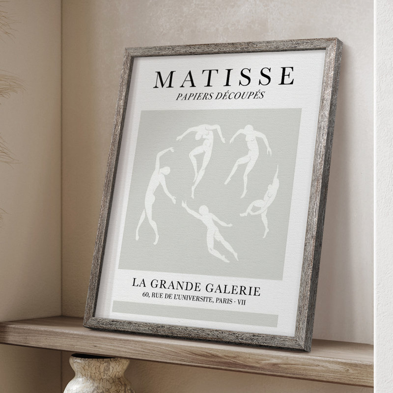 Matisse CL XXXIX, reproduction d'art encadrée - bois massif, H 11 po x l 9 po