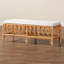 Banc rembourré en mélange de polyester Breckynn