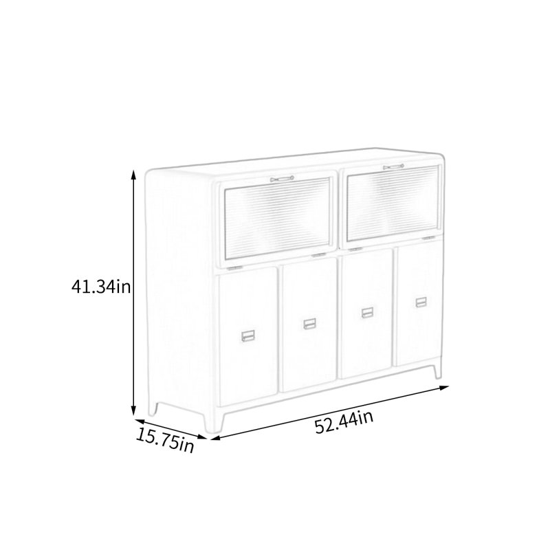 Buffet 52,44 po Side Cabinet, Vert
