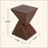 MGO Side Table With Twisted Hourglass Design For Indoor And Outdoor Use, Durable And Compact-1534490625
