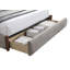 Lit avec rangement, tissu gris-349570182