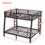 Metal Bunk Bed For Teens And Adults,Space-Saving/Noise Reduced/No Box Spring Needed,Black-418072902