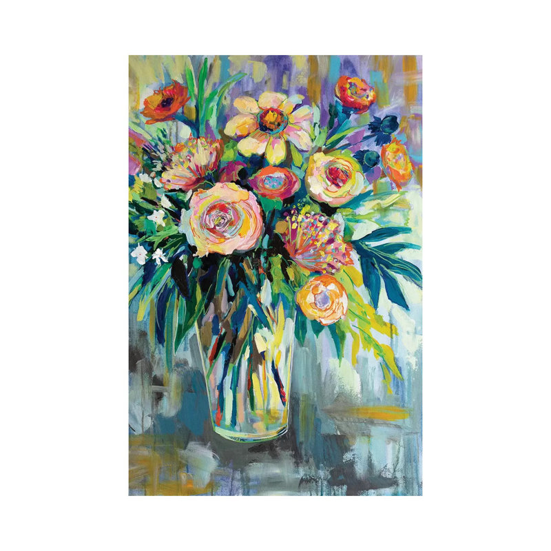 Summer Happiness by Jeanette Vertentes - Wrapped Canvas Painting, 30.48 cm H x 45.72 cm W