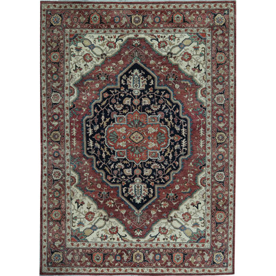 Tapis rouge noué à la main de haute qualité
